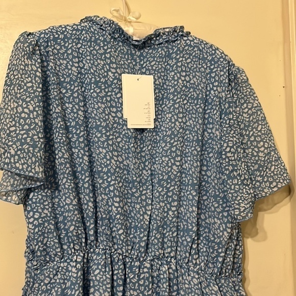 NWT V Neck Long Sleeve Wrap Maxi Dress A Line Empire Waist Casual Chiffon Dress - Picture 11 of 12